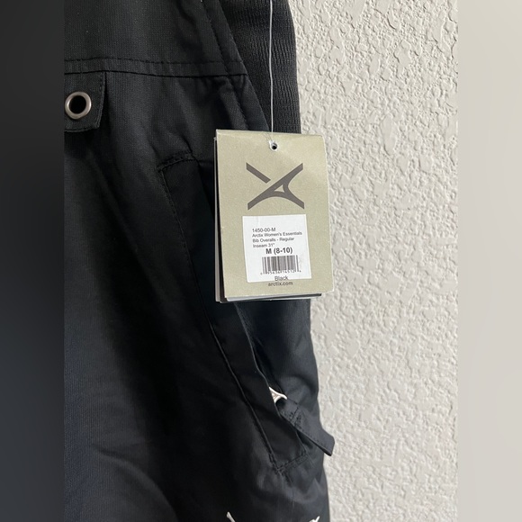 Arctix Women's M 8 10 Essential Insulated Bib Overalls Black Ski Snow - Picture 4 of 16